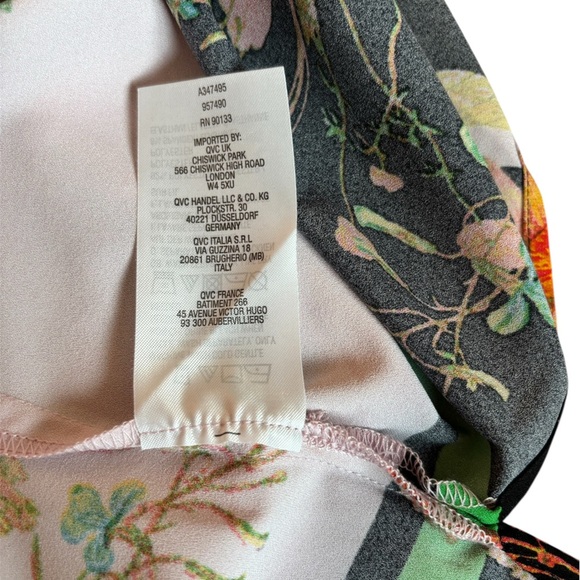 Linea by Louis Dell'Olio Multicolor Floral Blouse Size 20W Casual - Picture 10 of 10